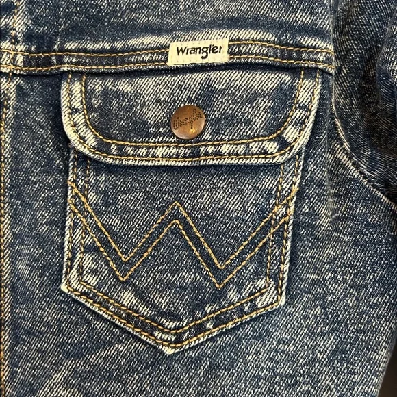 WRANGLER Blue Denim Acid Wash Jacket - Picture 7 of 8